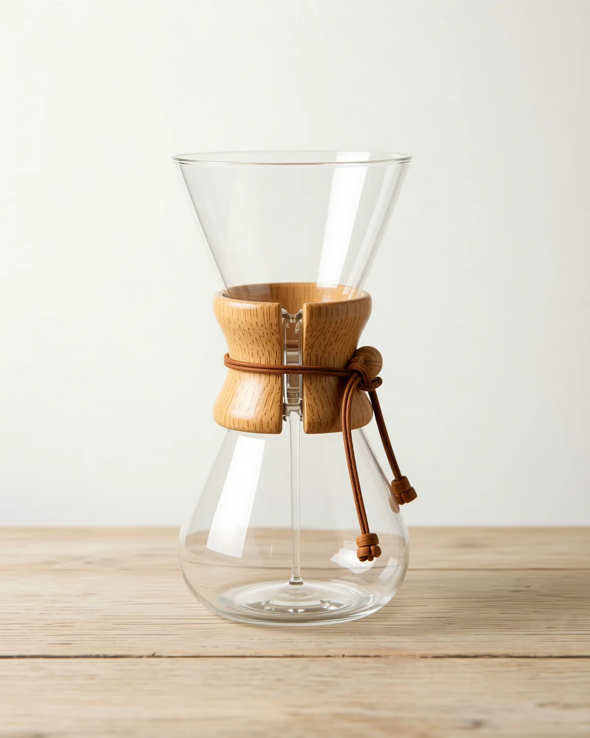 Hand-blown glass pour-over brewer, 8 cup